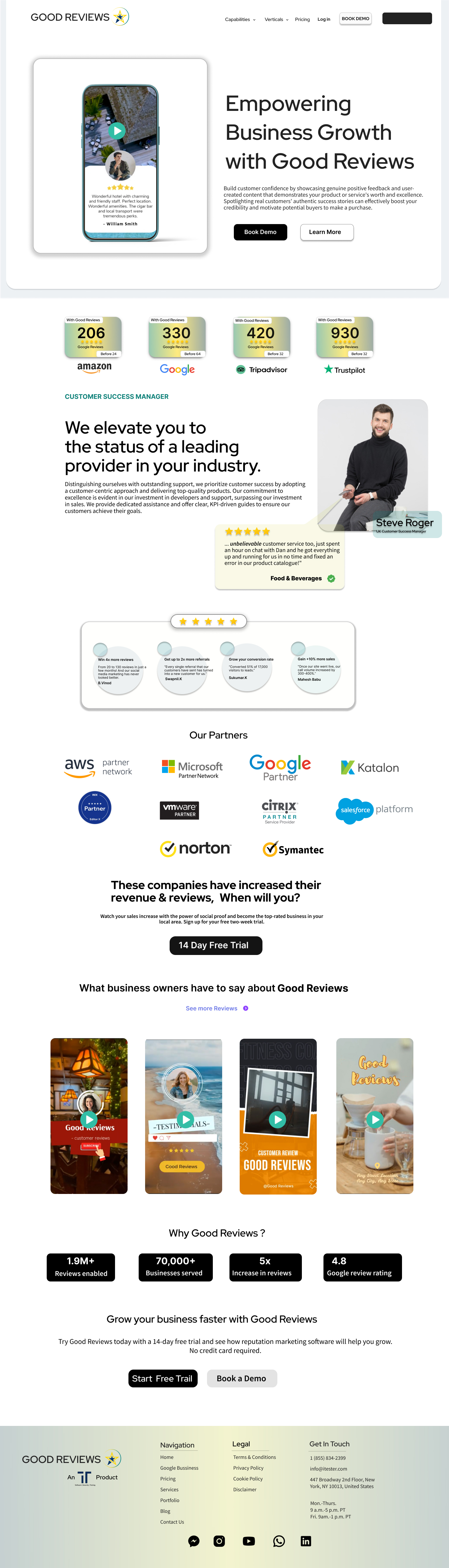 GoodReviews homepage